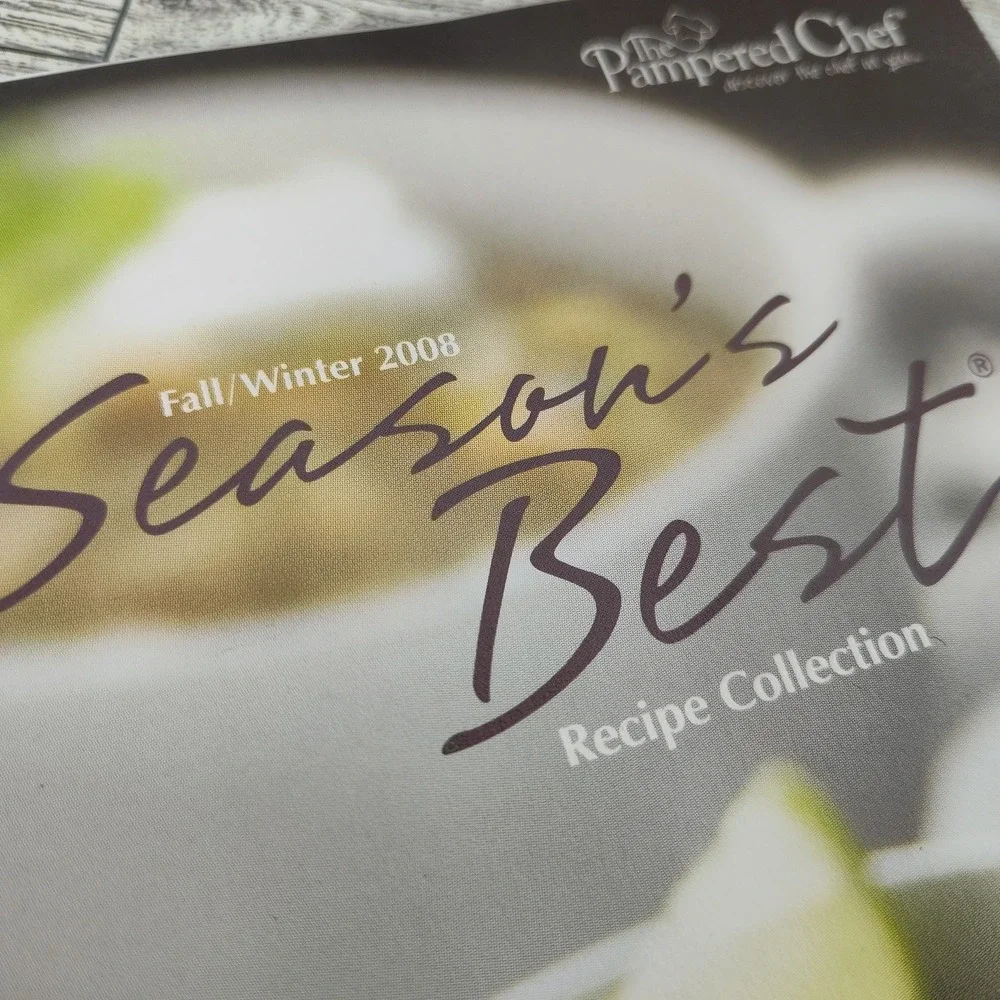 Pampered Chef Seasons Best‎ Cookbook 2008 Booklet Fall Winter Recipes Cozy-Core